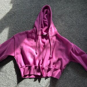 PACSUN cropped zip up hoodie
